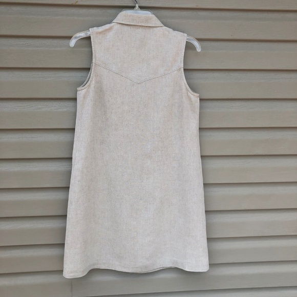 JSG Petities Sleeveless Oatmeal Dress 6P - Picture 6 of 8